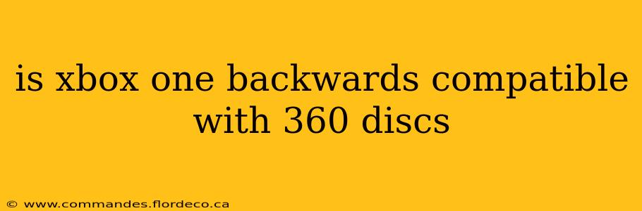 is xbox one backwards compatible with 360 discs