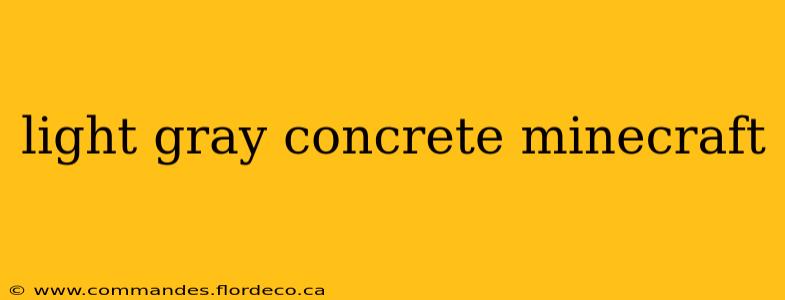 light gray concrete minecraft