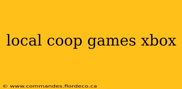 local coop games xbox