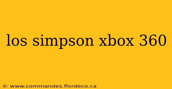 los simpson xbox 360