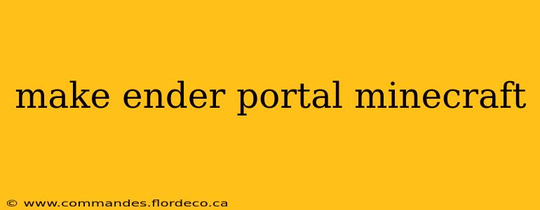 make ender portal minecraft