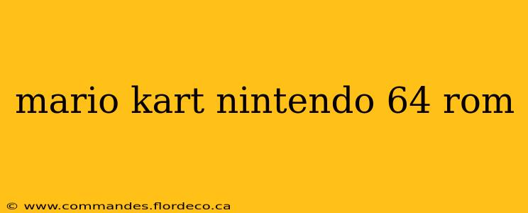 mario kart nintendo 64 rom