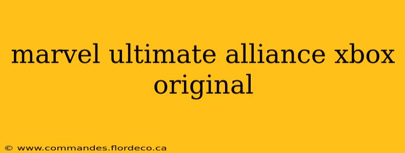marvel ultimate alliance xbox original
