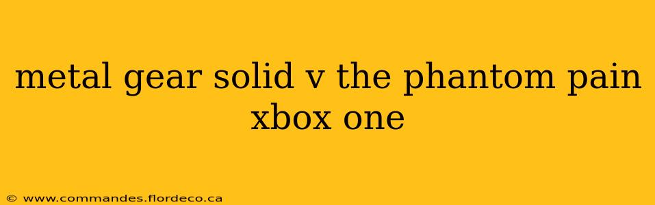 metal gear solid v the phantom pain xbox one