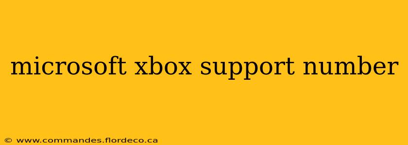 microsoft xbox support number
