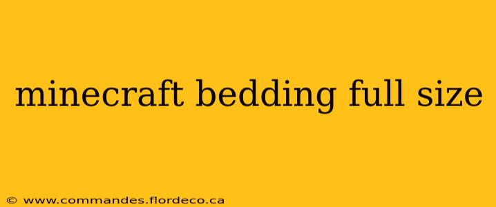 minecraft bedding full size