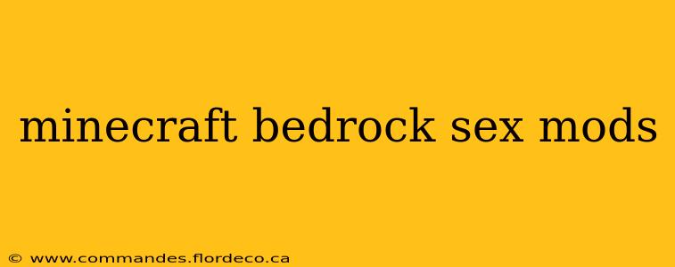 minecraft bedrock sex mods