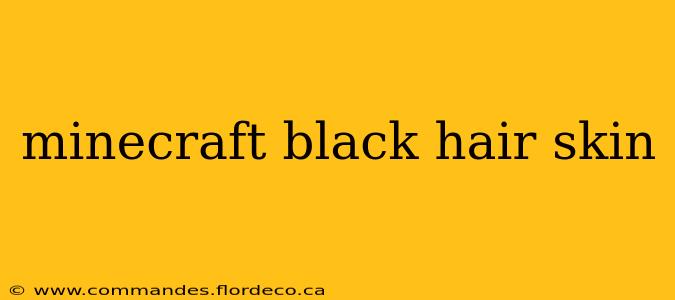 minecraft black hair skin