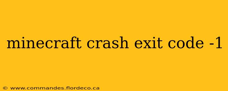 minecraft crash exit code -1