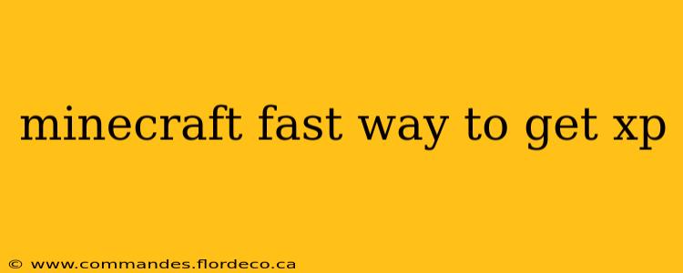 minecraft fast way to get xp