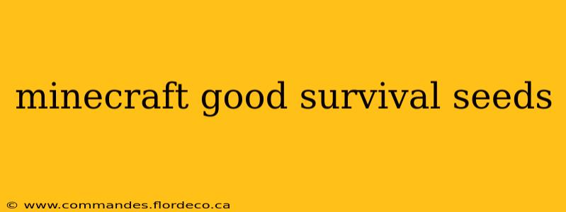 minecraft good survival seeds