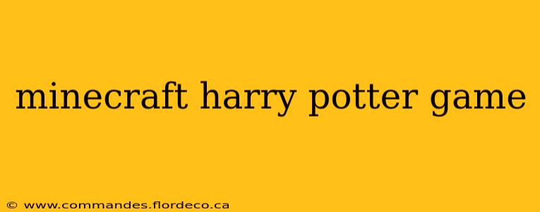 minecraft harry potter game