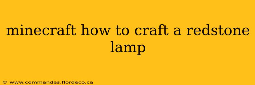 minecraft how to craft a redstone lamp