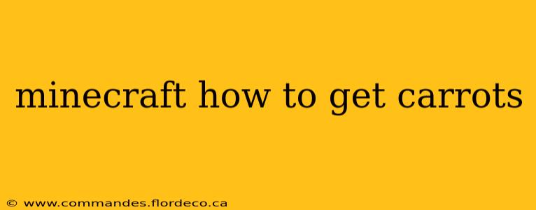 minecraft how to get carrots