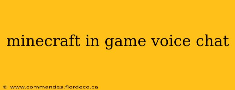 minecraft in game voice chat