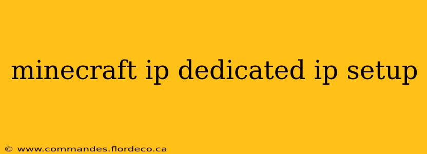 minecraft ip dedicated ip setup