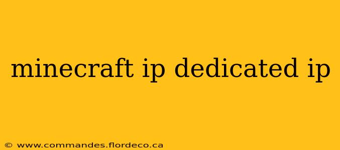 minecraft ip dedicated ip