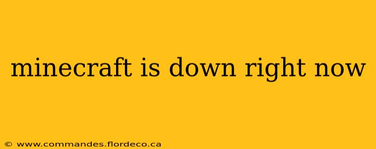 minecraft is down right now