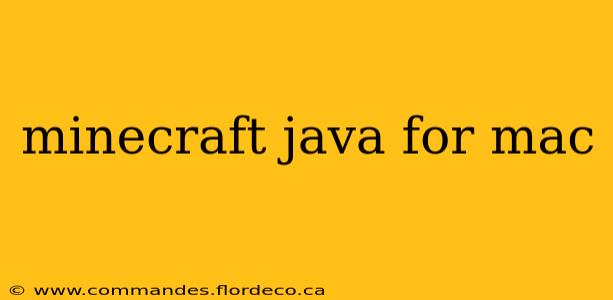 minecraft java for mac