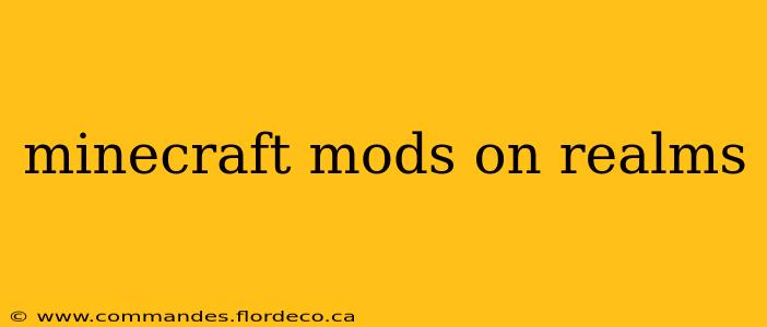 minecraft mods on realms