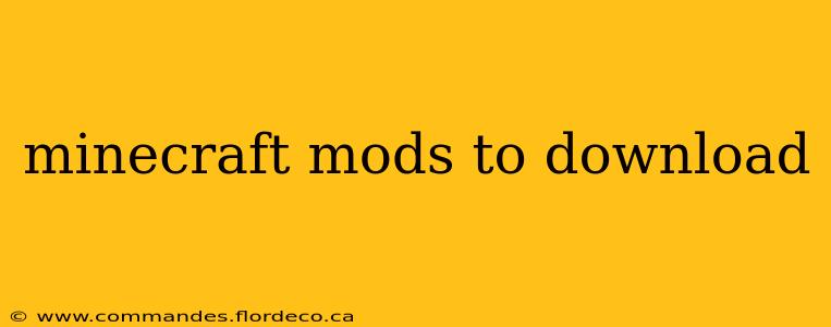 minecraft mods to download