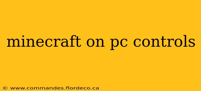 minecraft on pc controls
