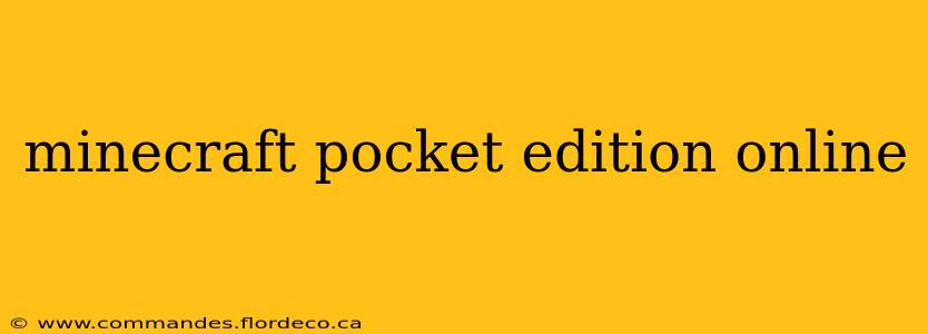 minecraft pocket edition online