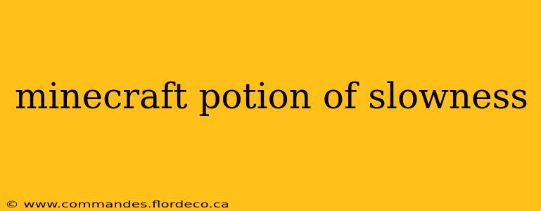 minecraft potion of slowness