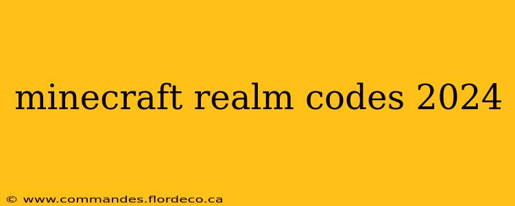 minecraft realm codes 2024