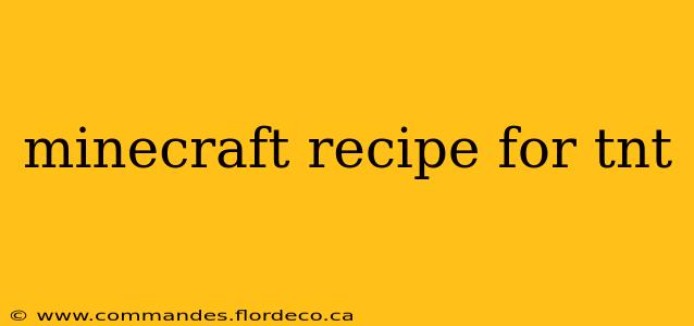 minecraft recipe for tnt