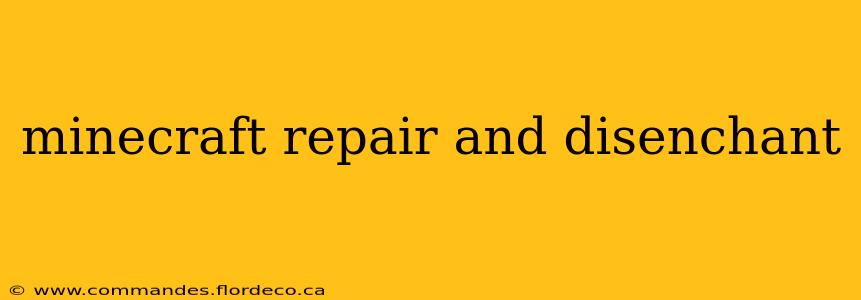 minecraft repair and disenchant