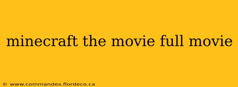minecraft the movie full movie