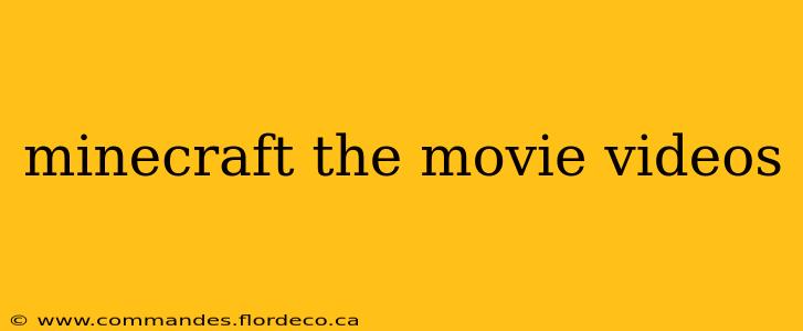 minecraft the movie videos