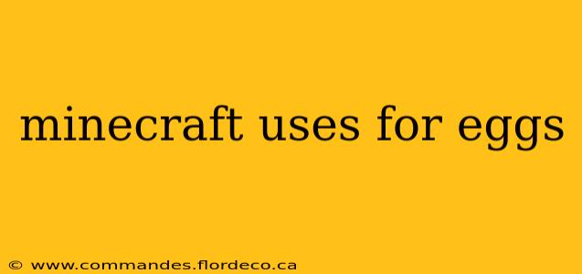 minecraft uses for eggs