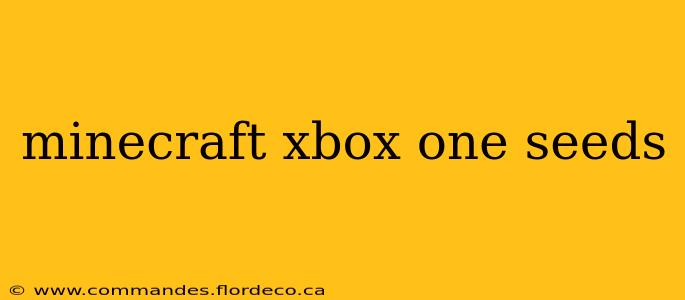 minecraft xbox one seeds