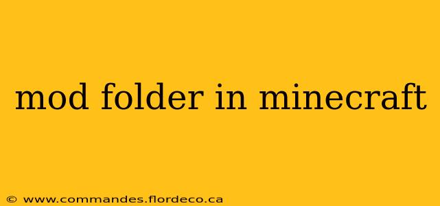 mod folder in minecraft
