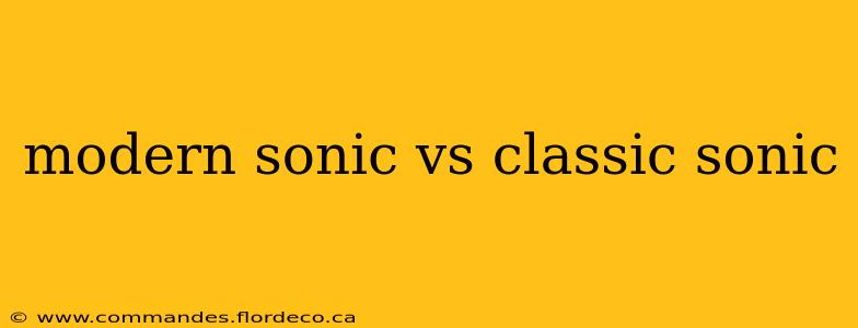modern sonic vs classic sonic
