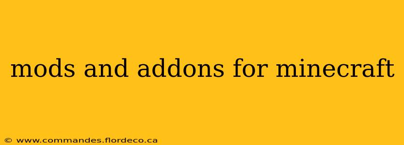mods and addons for minecraft