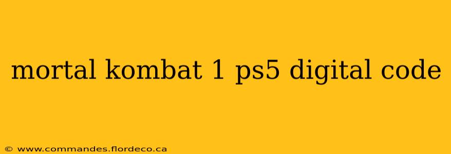 mortal kombat 1 ps5 digital code