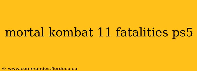 mortal kombat 11 fatalities ps5
