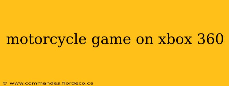 motorcycle game on xbox 360