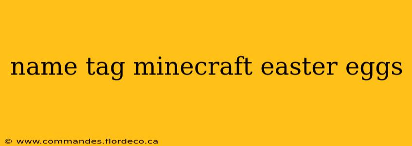 name tag minecraft easter eggs