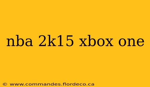 nba 2k15 xbox one