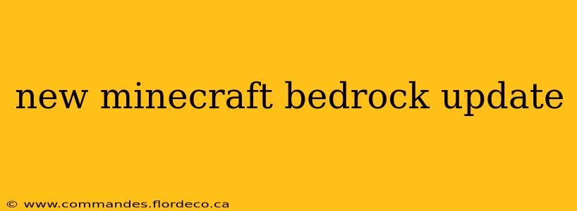 new minecraft bedrock update