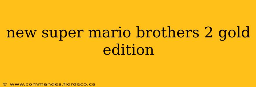 new super mario brothers 2 gold edition