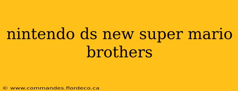 nintendo ds new super mario brothers