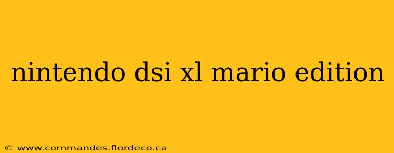 nintendo dsi xl mario edition