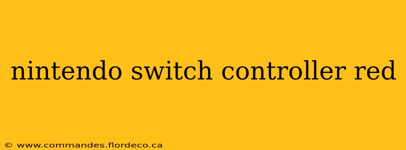 nintendo switch controller red