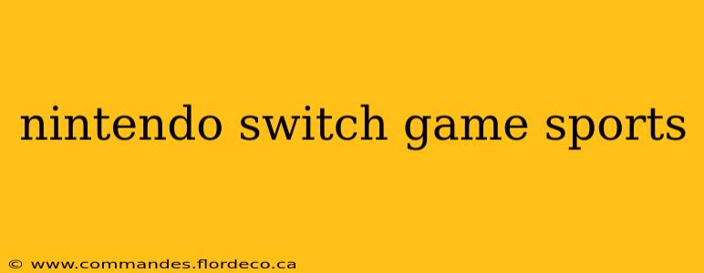 nintendo switch game sports