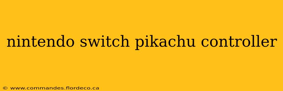 nintendo switch pikachu controller